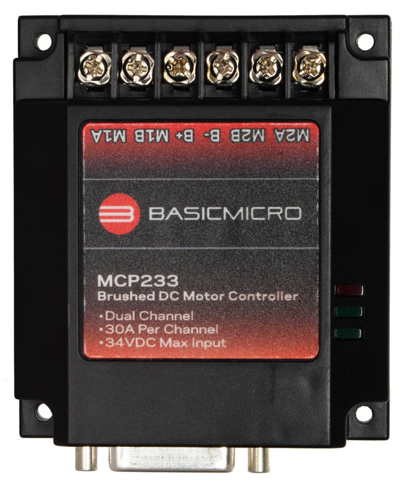 MCP233 Dual 30A, 34VDC Advanced Motor Controller