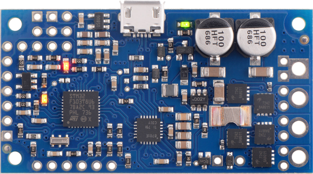 High-Power Simple Motor Controller G2 24v12 (Connectors Soldered)