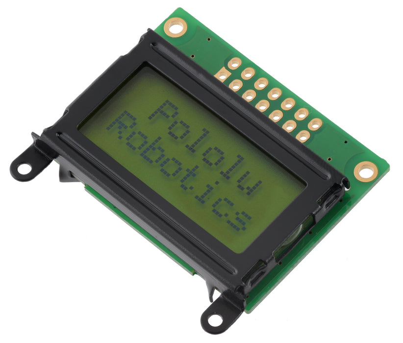 8×2 Character LCD - Black Bezel (Parallel Interface)