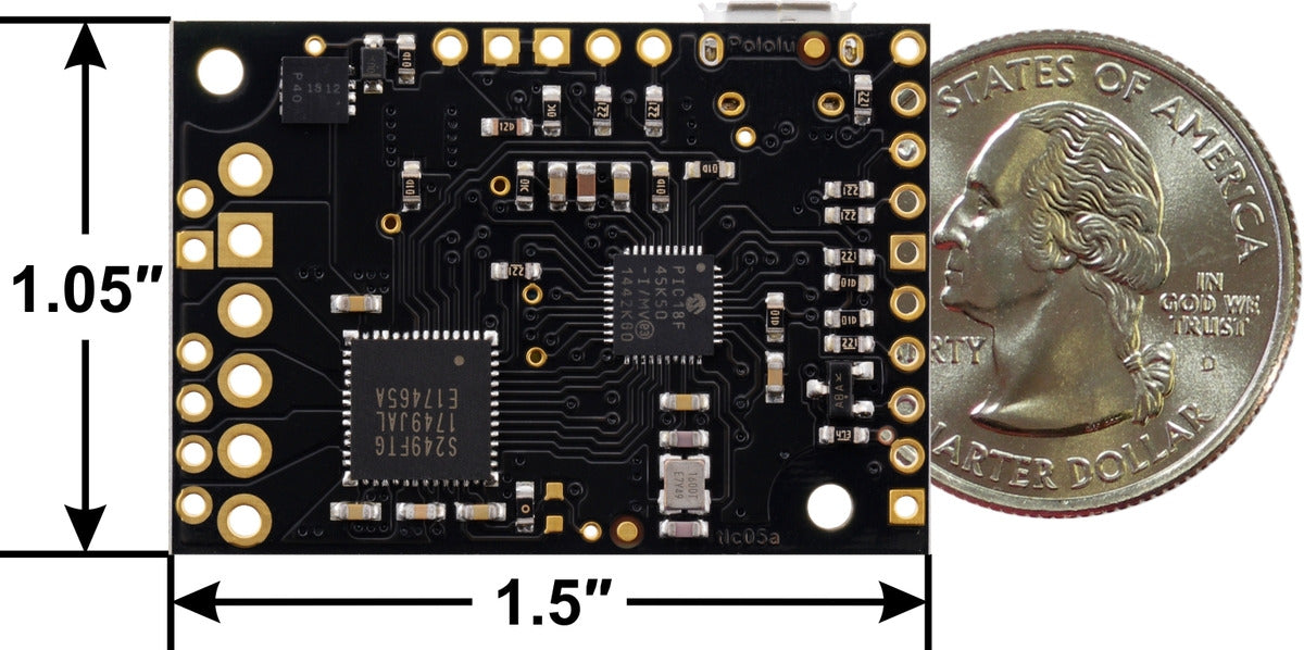 Tic T249 USB Multi-Interface Stepper Motor Controller (Connectors Soldered)