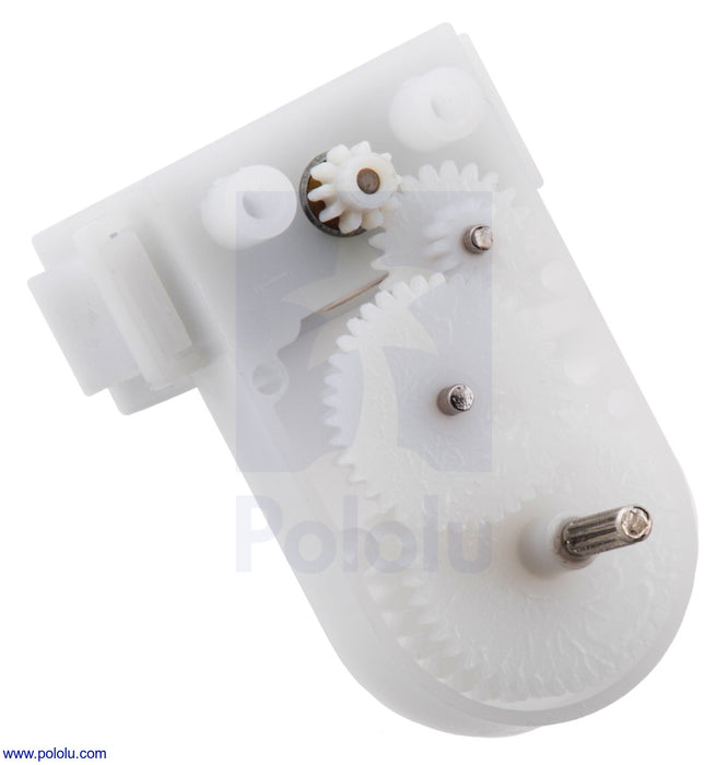 120:1 Mini Plastic Gearmotor HP, Offset 3mm D-Shaft Output, Extended Motor Shaft