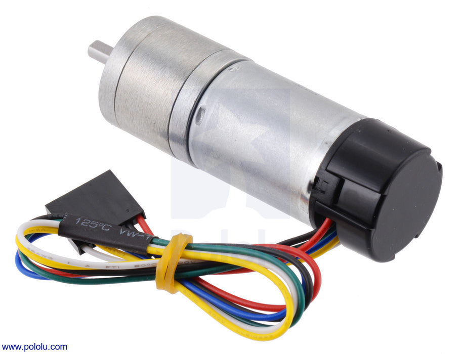 20.4:1 Metal Gearmotor 25Dx65L mm MP 12V with 48 CPR Encoder