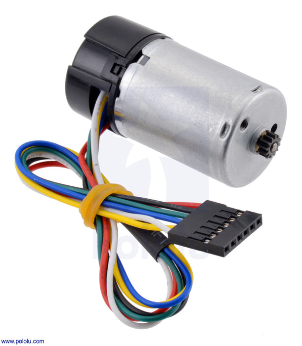 HP 6V Motor with 48 CPR Encoder for 25D mm Metal Gearmotors (No Gearbox)