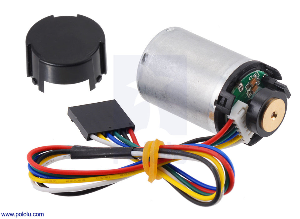 HP 6V Motor with 48 CPR Encoder for 25D mm Metal Gearmotors (No Gearbox)