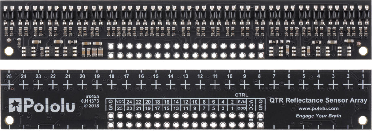 QTR-HD-25A Reflectance Sensor Array: 25-Channel, 4mm Pitch, Analog Output