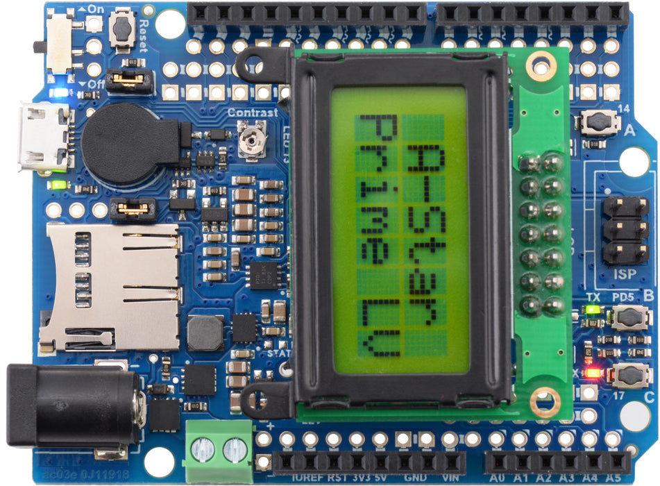 A-Star 32U4 Prime LV microSD with LCD