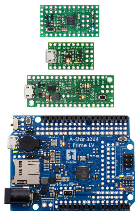 A-Star 32U4 Prime LV microSD (SMT Components Only)