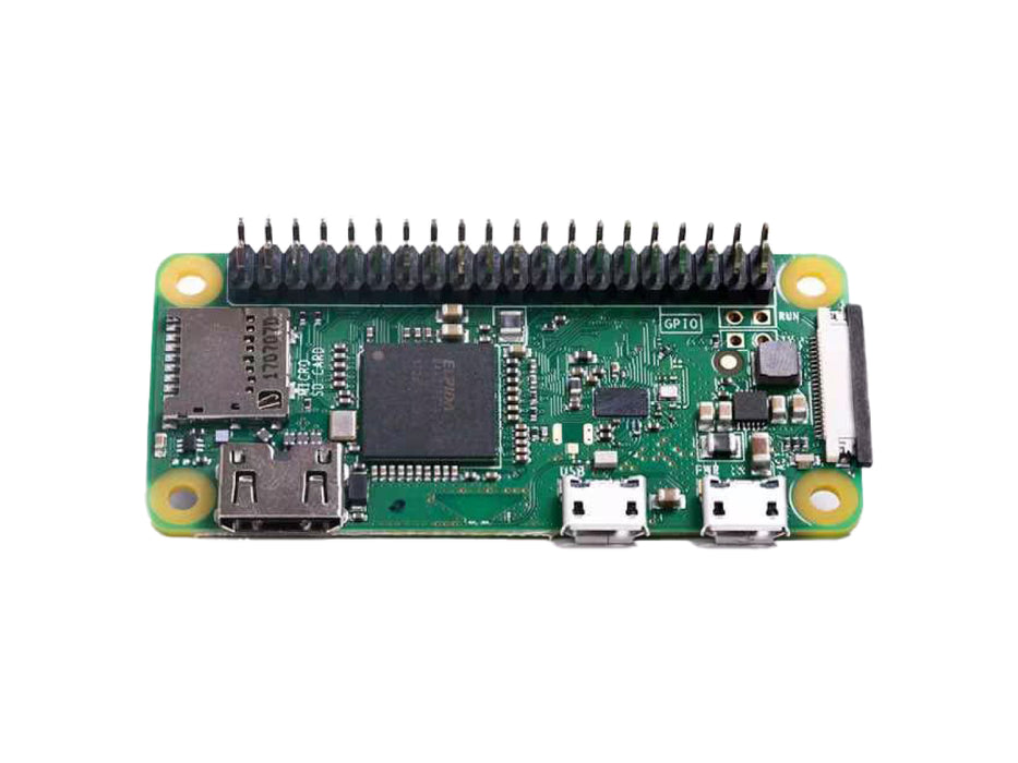 Raspberry Pi Zero WH, WiFi/Bluetooth 4.1, Bluetooth Low Energy, HAT compatible 40-pin header, CSI camera connector, USRT, SPI, I2C, with headers