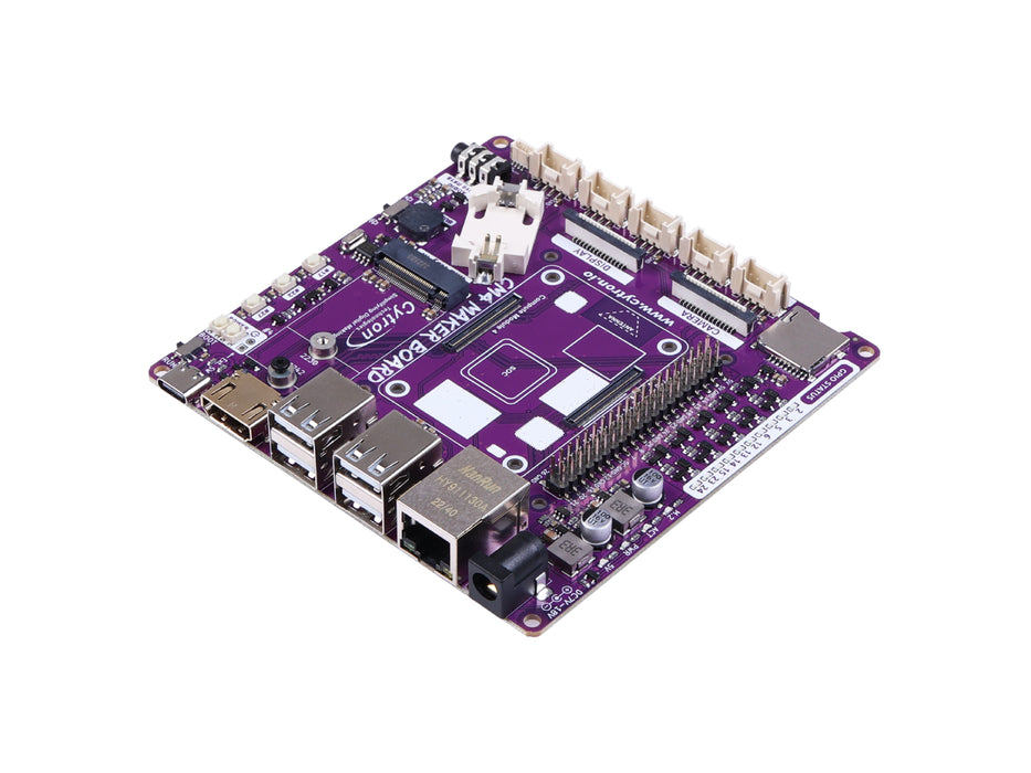 CM4 Maker Board - Gigabit Ethernet, CSI, DSI display, 5 Grove ports, M.2 Key M, microSD card slot, JST-SH 4-Ways connector