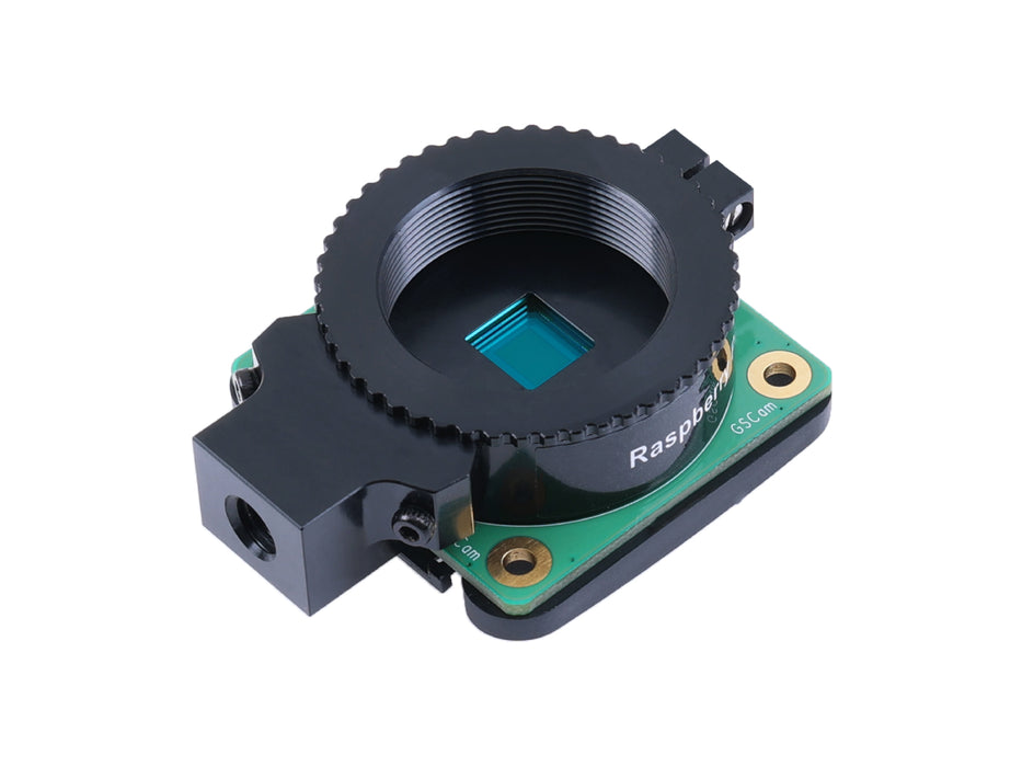 Raspberry Pi Global Shutter Camera - C/CS-mount, 1.6-megapixel IMX296 sensor, 3.45μm × 3.45μm pixel size, adjustable back focus length