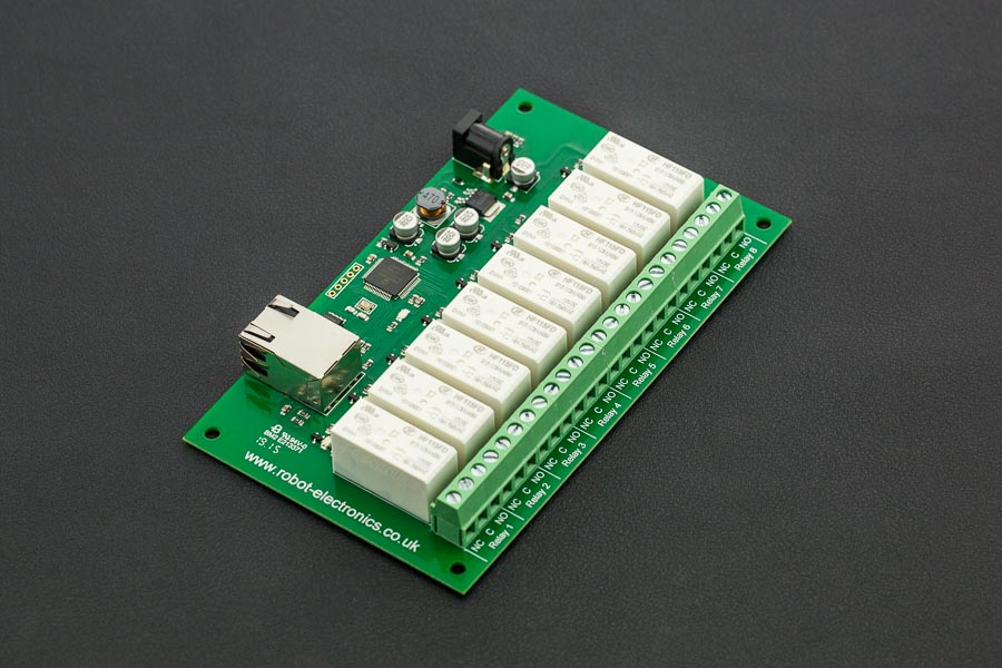 8 Channel Relay Module (RJ45-RLY16, Up to 16Amp)