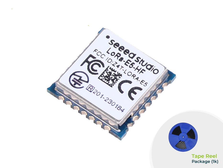 Wio-E5 Wireless Module (Tape Reel) - STM32WLE5JC, ARM Cortex-M4 and SX126x embedded, supports LoRaWAN on EU868 & US915