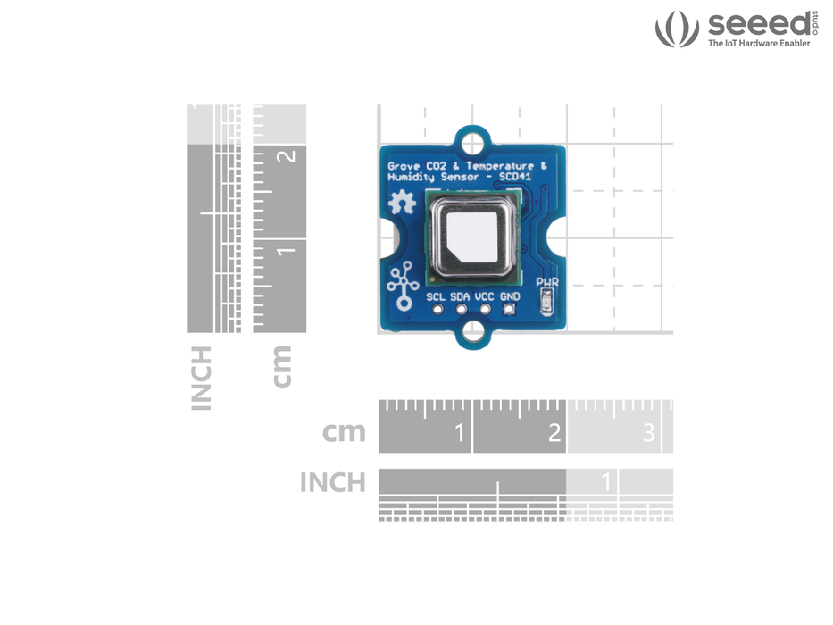 Grove - CO2 &amp; Temperature &amp; Humidity Sensor(SCD41)- photoacoustic NDIR technology, algorithms, ideal for Smart Ventilation System