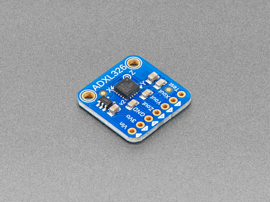 Angled shot of a ADXL326 5V ready triple-axis accelerometer.