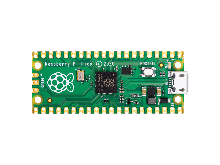 Raspberry Pi Pico - Raspberry Pi RP2040 chip, beginner-friendly microcontroller, small & flexible design, low power consumption