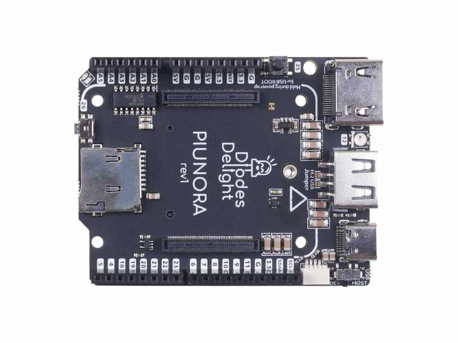 Piunora Raspberry Pi CM4 carrier board - standard HDMI port | M.2 B-KEY | PCI-e | ADC | Qwiic/Stemma QT connector - programmed with Linux