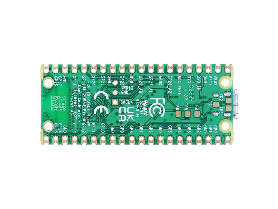 Raspberry Pi Pico W - Raspberry Pi RP2040 chip, Wi-Fi & Bluetooth 5.2 supported, beginner-friendly microcontroller, small & flexible design