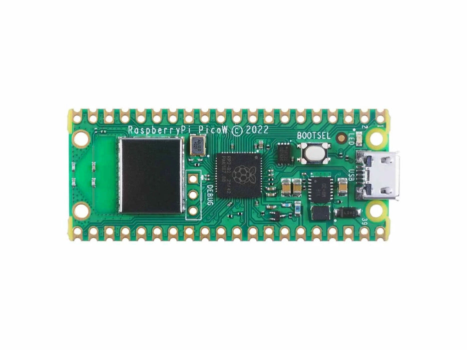 Raspberry Pi Pico W - Raspberry Pi RP2040 chip, Wi-Fi & Bluetooth 5.2 supported, beginner-friendly microcontroller, small & flexible design