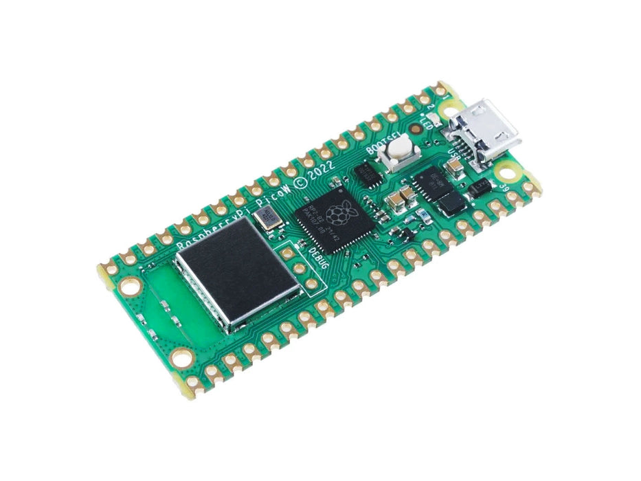 Raspberry Pi Pico W - Raspberry Pi RP2040 chip, Wi-Fi & Bluetooth 5.2 supported, beginner-friendly microcontroller, small & flexible design