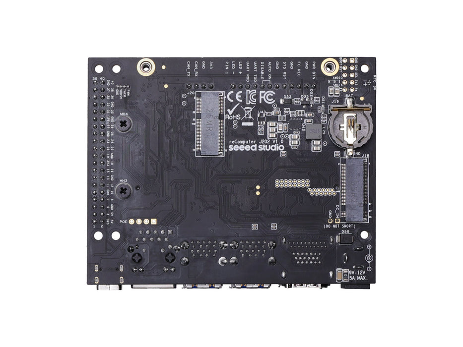 reComputer J202 - carrier Board for Jetson Nano/Xavier NX/TX2 NX, with 4 USB 3.1 Gen 2, M.2 Key M,E, same size of NVIDIA  Jetson Xavier  NX Dev Kit carrier board