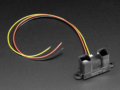 Angled shot of a IR distance sensor with cable.