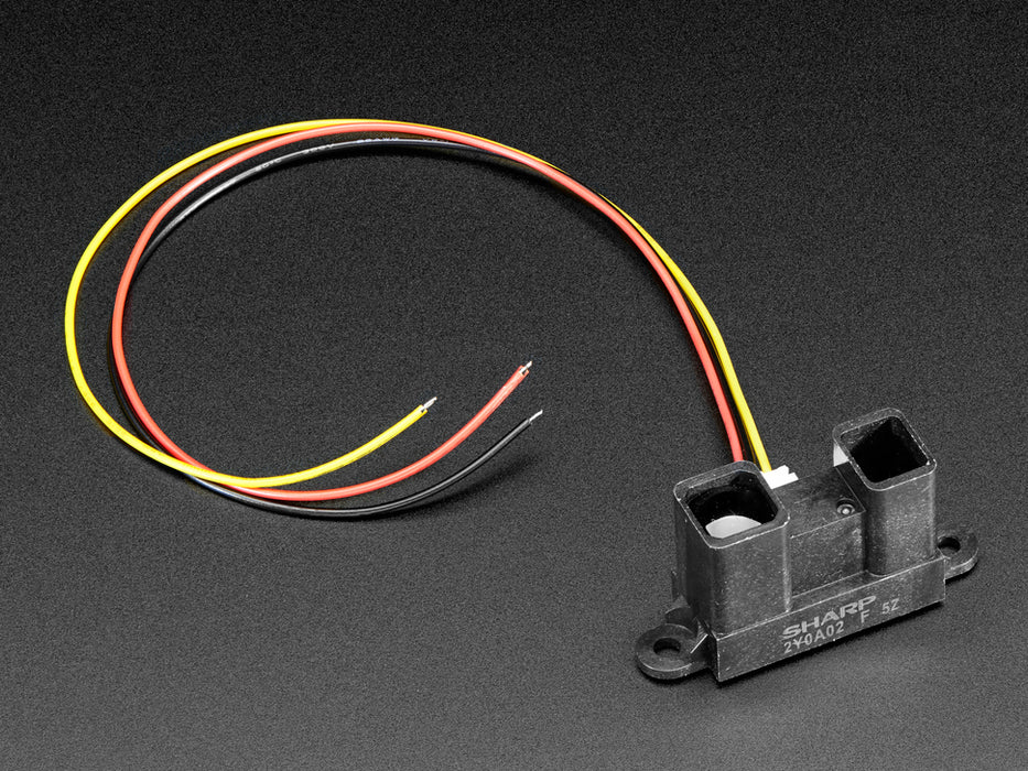 Angled shot of a IR distance sensor with cable.