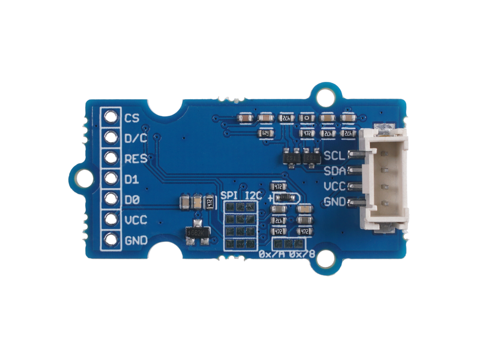 Grove - OLED Yellow&amp;Blue Display 0.96 (SSD1315) - SPI/IIC -3.3V/5V