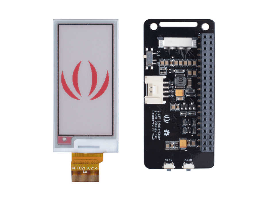 2.13'' Triple-Color E-Ink Display for Raspberry Pi