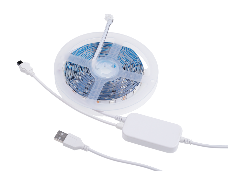 WS2812 RGB LED Strip (5m) with Remote – Infrared and Bluetooth Controllable