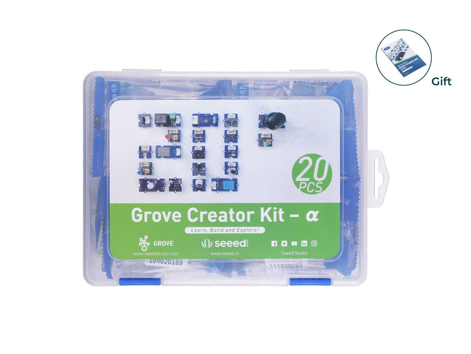 Grove Creator Kit - ɑ - 20 Grove functional modules in one box, cost-effective, free&detailed tutorials, beginner-friendly, project-helper