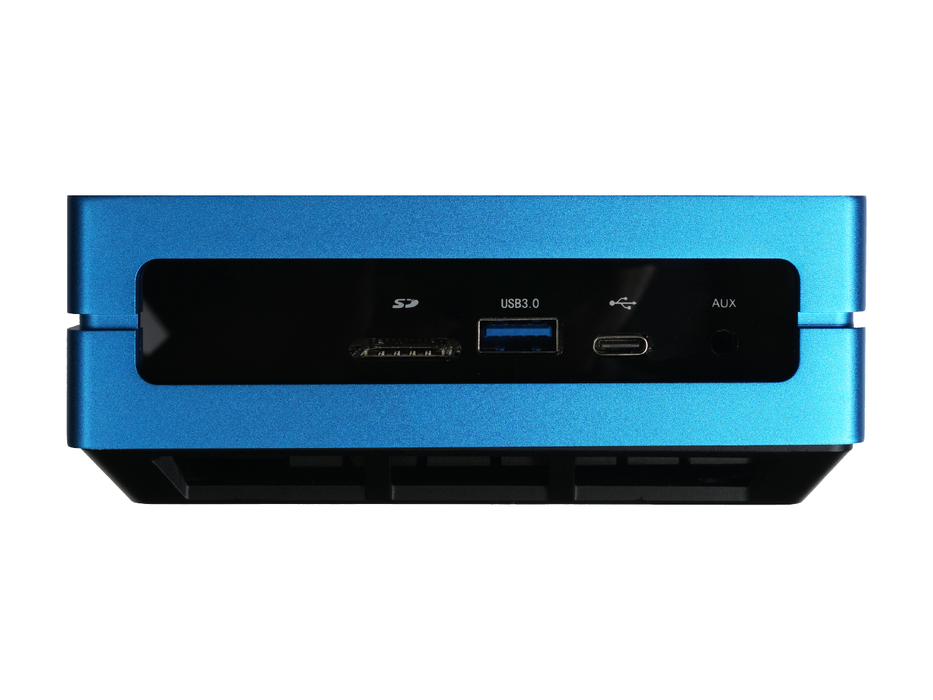 Odyssey Blue: Quad Core Celeron J4125 Windows 10 Mini PC with 128GB external SSD (TELEC),Dual Gigabit Ethernet NICs