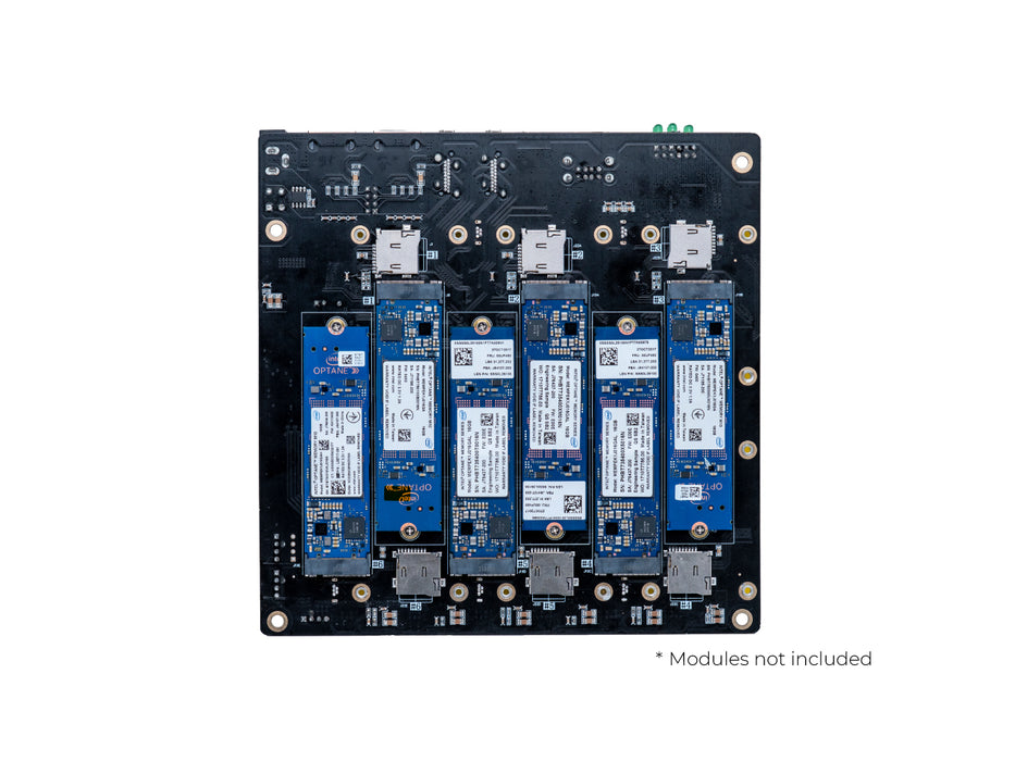 Raspberry Pi CM4 Cluster Mini-ITX board - Support up to 6 CM4, Storage Expansion for Each CM4, multiple Fan and USB Interfaces, two HDMI Ports, two RJ45 Network Connectors, on/off switch, reset button, dual Power Supply