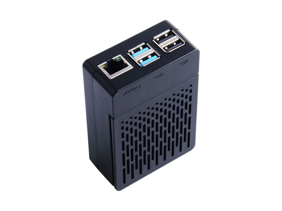 ABS H-Type Black Case for Raspberry Pi 4 B