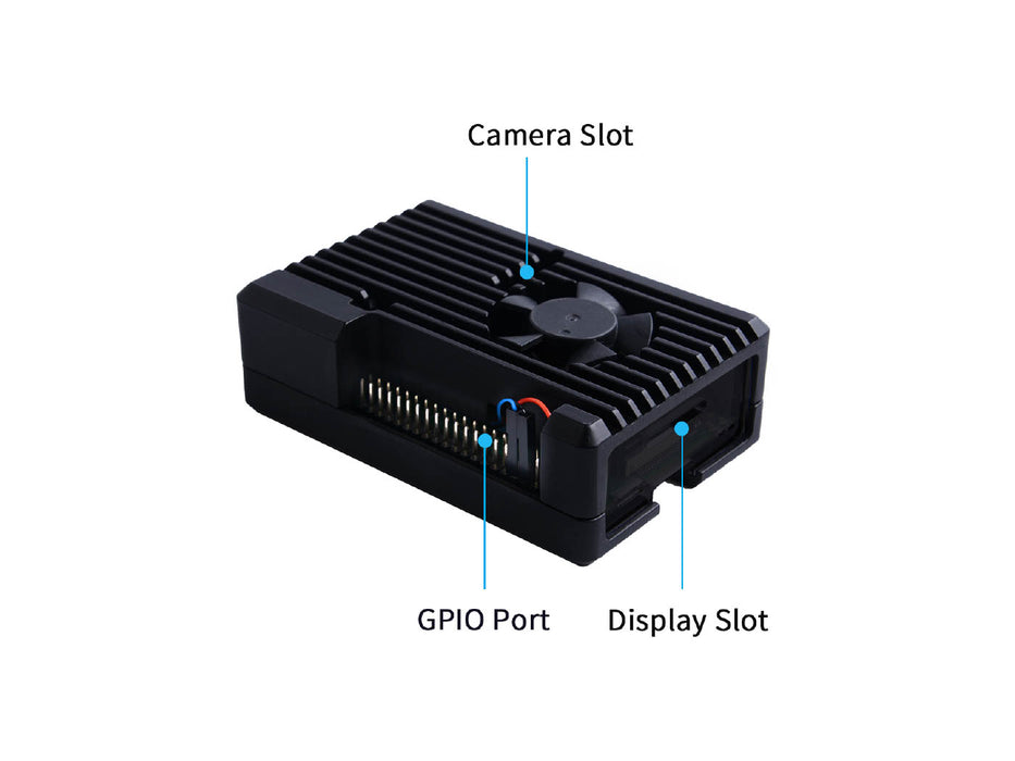 Aluminum Case with 3510 Fan for Raspberry Pi 4