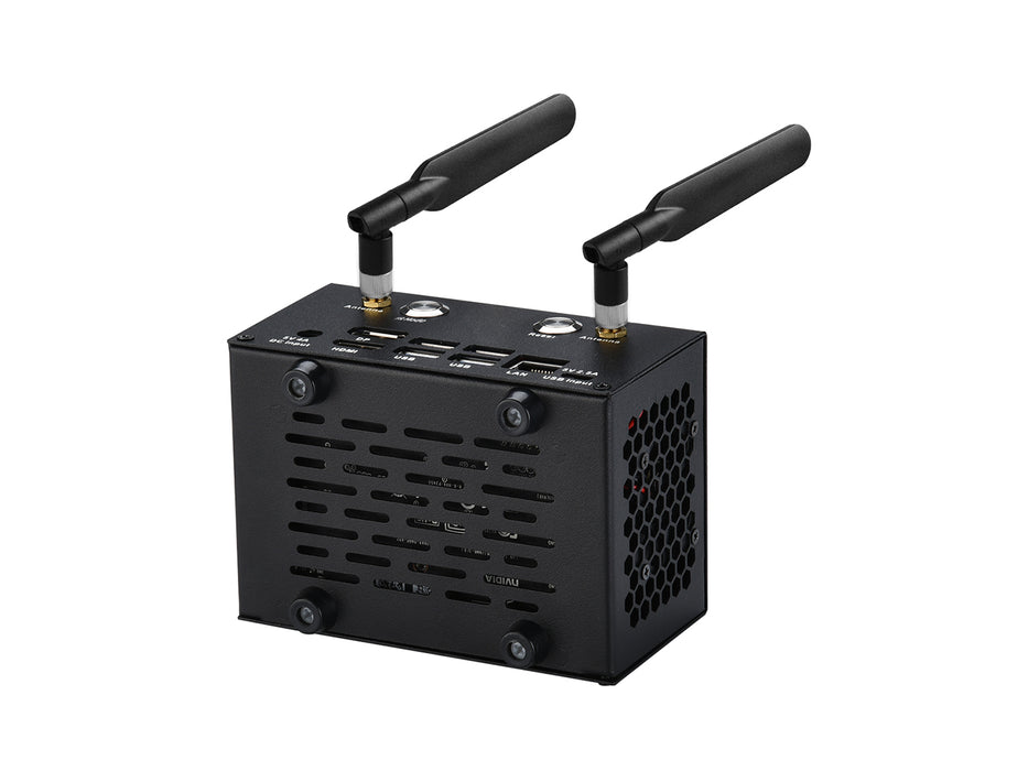 Iron Case for Jetson Nano B01 with Cooling Fan, Dual Antenna Mounts, Power/FR/RESET Buttons