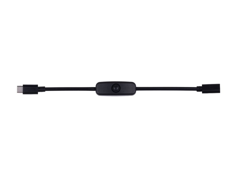 USB Type-C Male to Female Extension Cable with Switch – 28cm