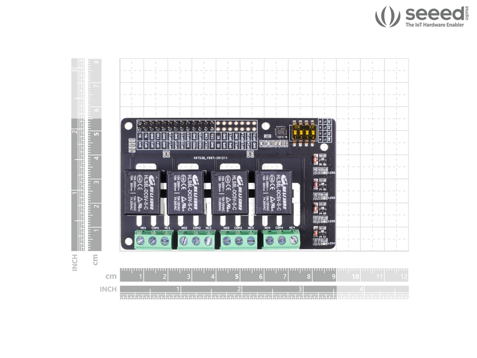 4-Channel SPDT Relay HAT for Raspberry Pi