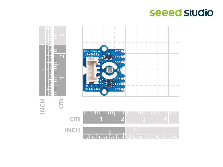 Grove - Air Quality Sensor(BME688) with built-in AI, High-Performance 4-in-1, Gas, Humidity, Pressure and Temperature sensor