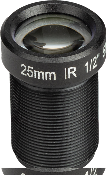 5MP, 25mm lens for Raspberry Pi Camera Sensor - M12-mount, 5 million pixel, 25mm focal length