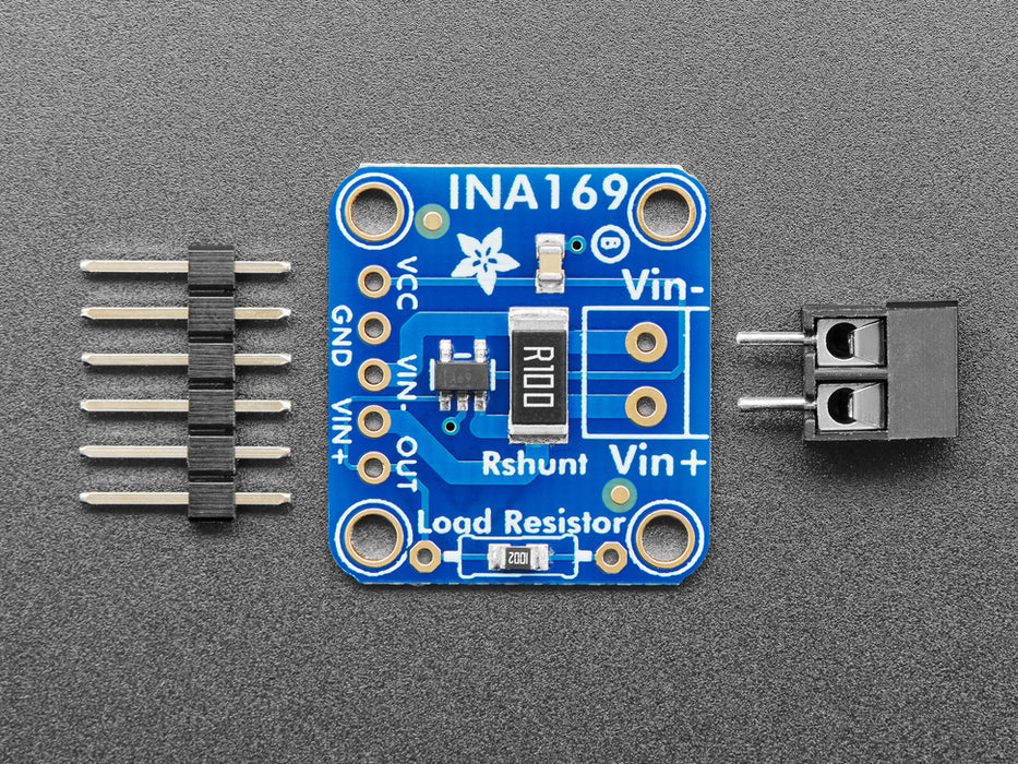 Angle shot of blue square breakout board