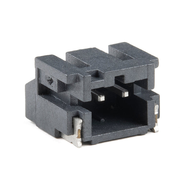 JST Right-Angle Connector - SMD 2-Pin (Black)