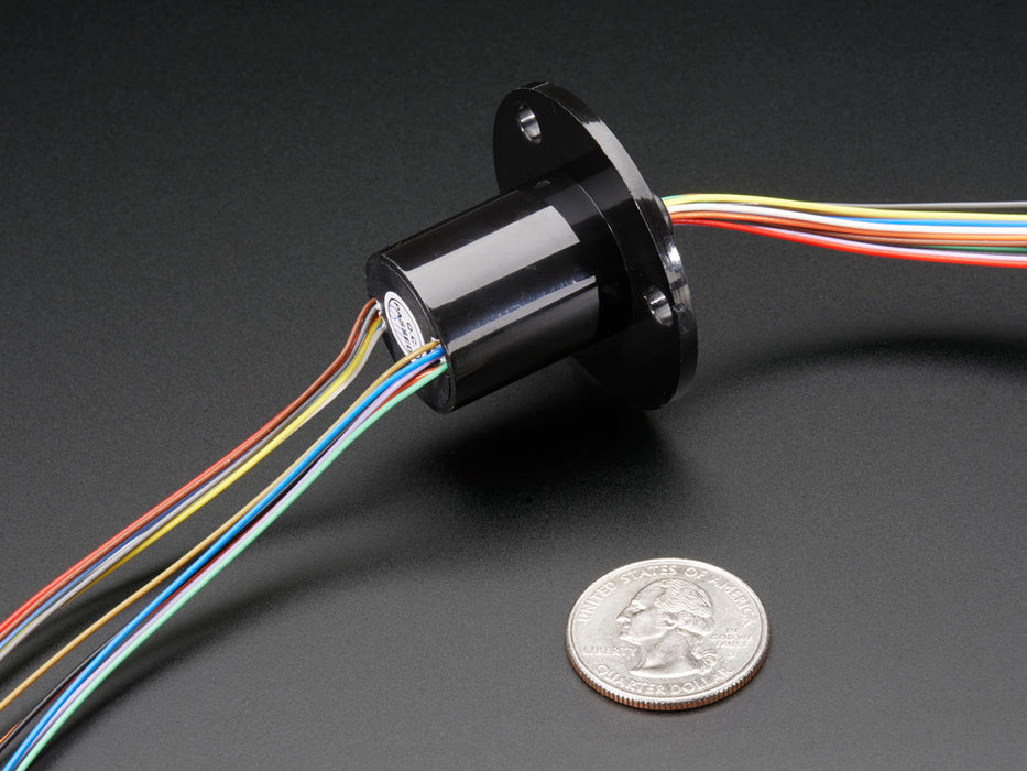 Slip Ring with Flange and 12 wires on each side