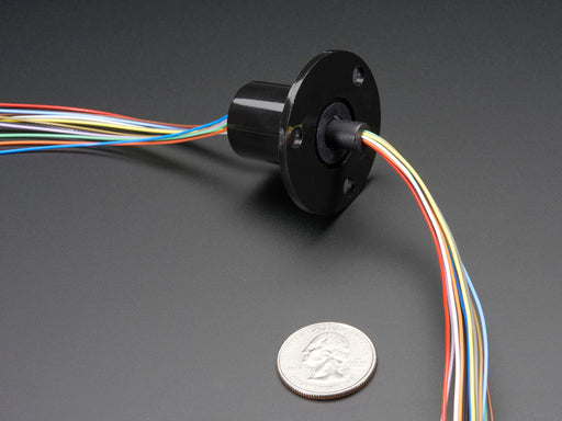 Slip Ring with Flange and 12 wires on each side