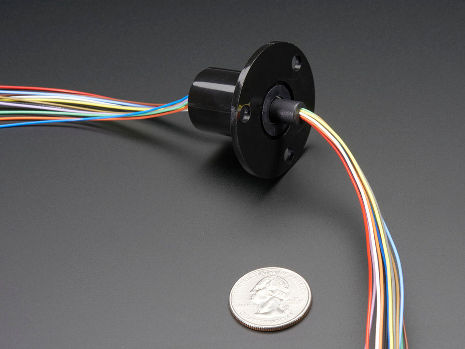 Slip Ring with Flange and 12 wires on each side