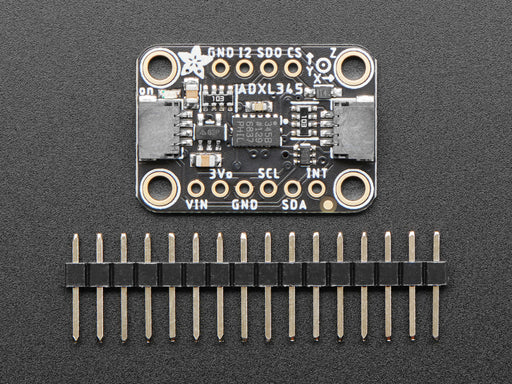 Angled shot of accelerometer breakout.