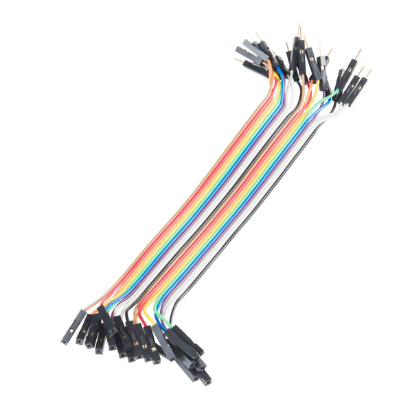 Jumper Wires - Connected 6'' (M/F, 20 pack)