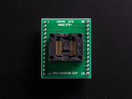 Angled shot of SMT Test Socket - TQFP-28 Breakout.