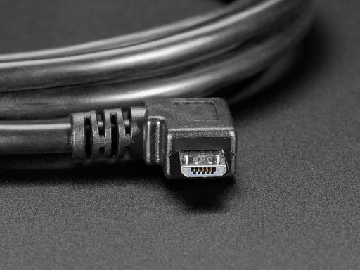 USB cable with Type A and Right Angle Micro B end