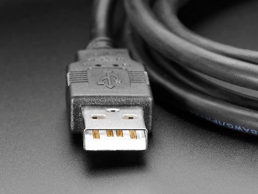 USB cable with Type A and Right Angle Micro B end