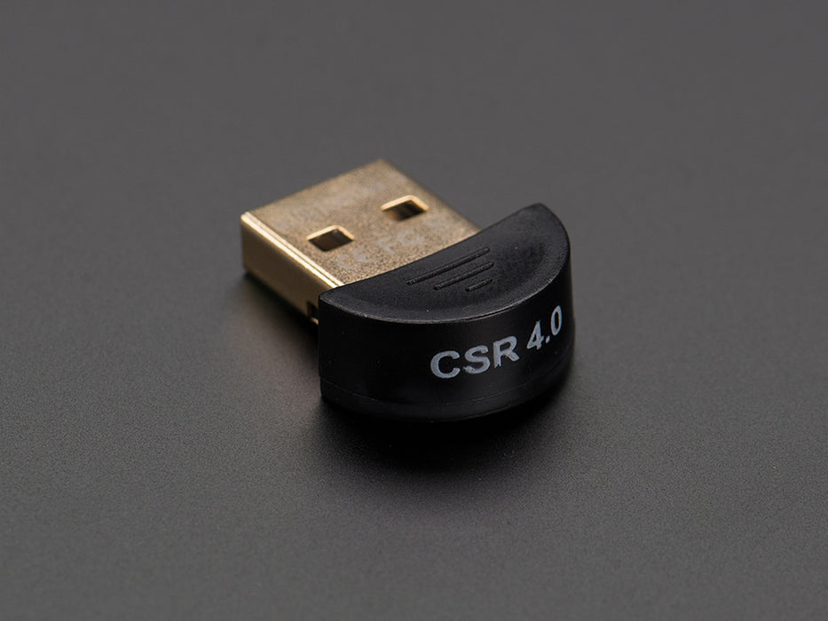 Angled shot of a Bluetooth 4.0 USB Module. 